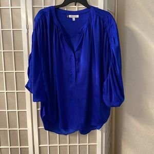 Beautiful royal blue blouse great for casual Friday or a night out.